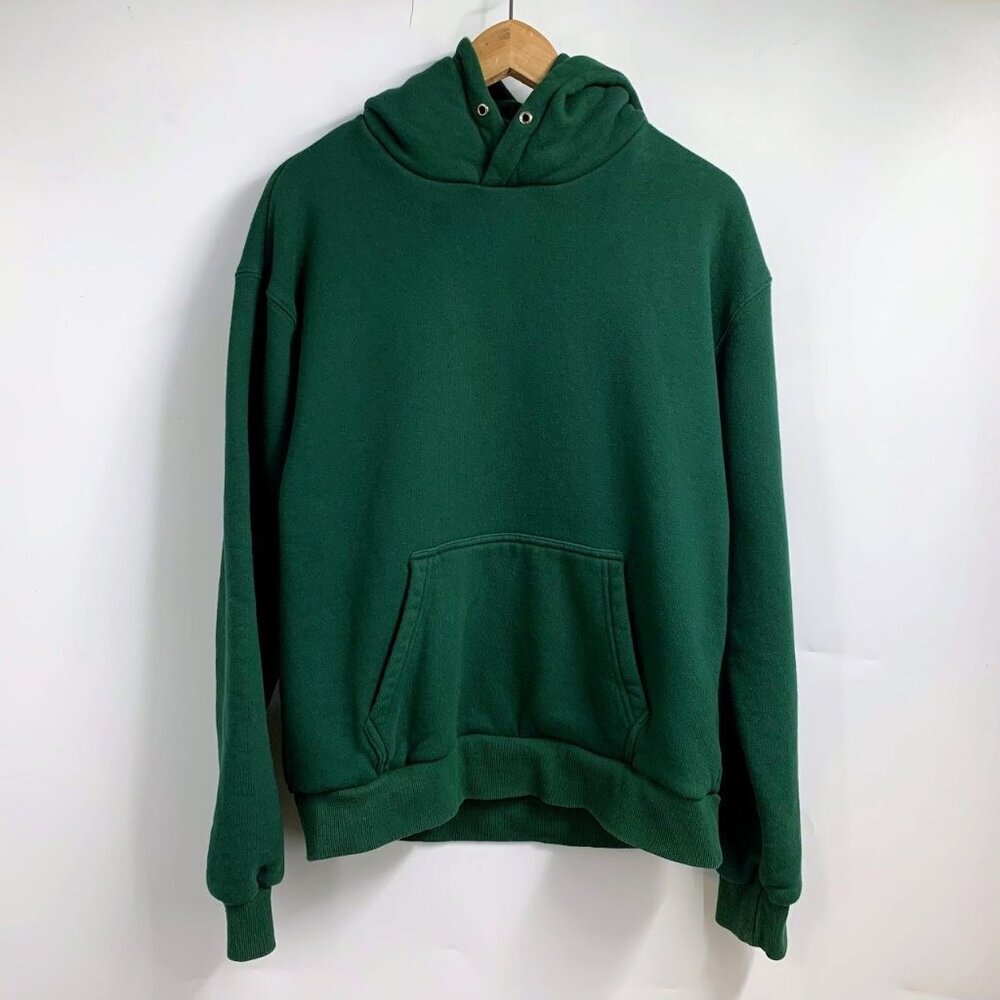 Richie Le Collection Men's Cotton Pullover Green Daily Hoodie Size M
